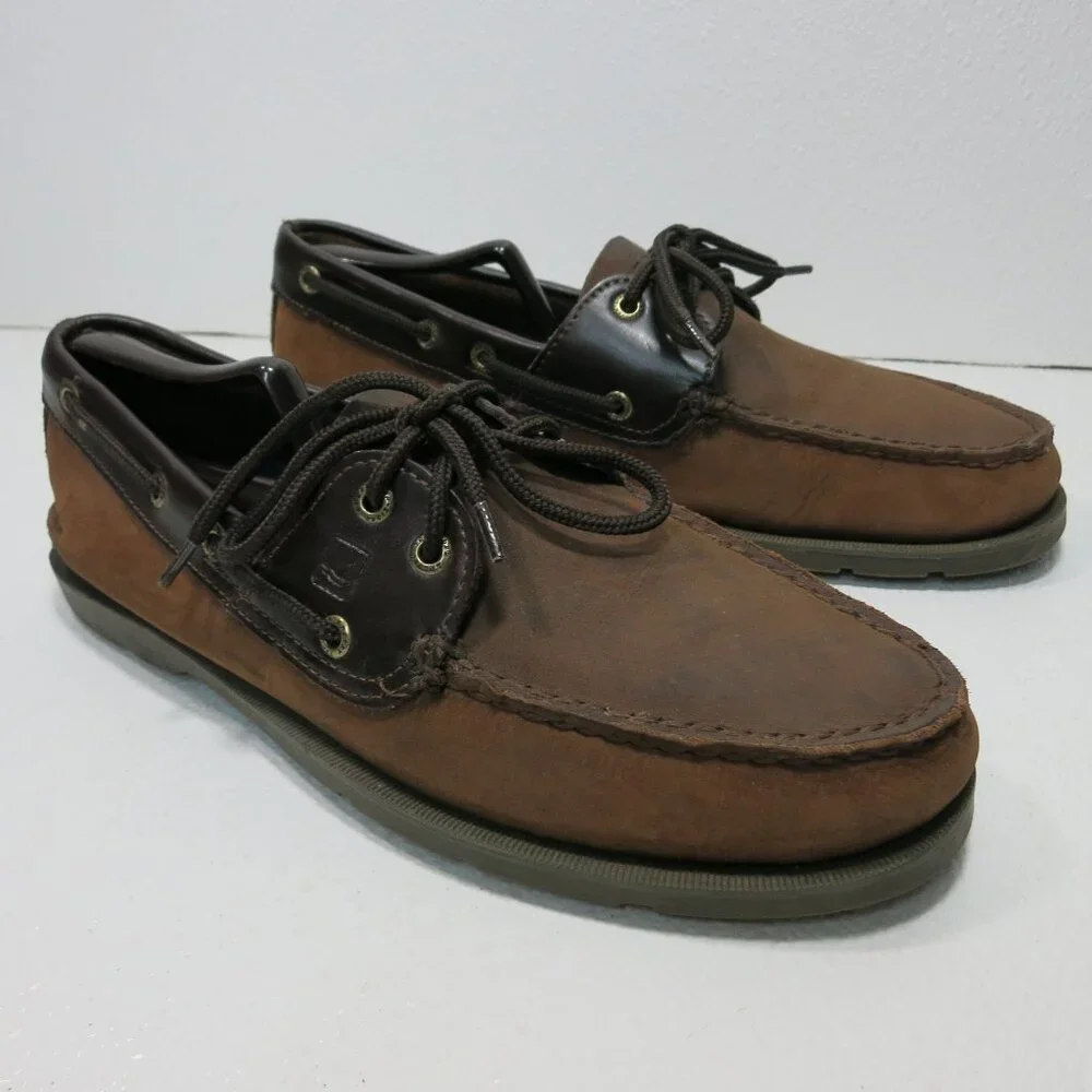 Sperry Top-Sider Two Tone Nubuck Leather Comfort Deck Boat Shoes Footwear 10 M